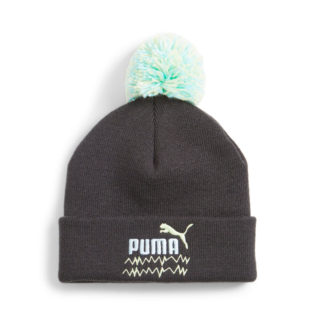 Puma Παιδικο Σκουφακι Mixmatch Pom Pom Beanie Puma Black-Silver Sky-a