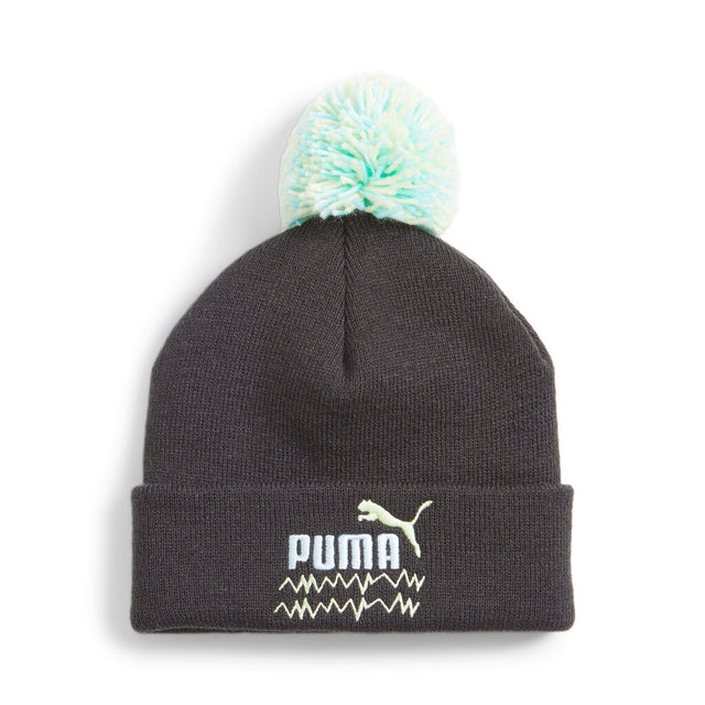 Puma Παιδικο Σκουφακι Mixmatch Pom Pom Beanie Puma Black-Silver Sky-a