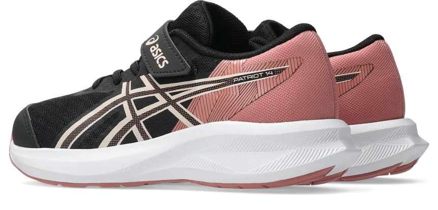 Asics patriot 14 ps παιδικο αθλητικο κοριτσι black/pearl pink 1014a391-001