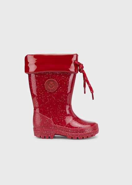 Mayoral Bota agua glitter rojo