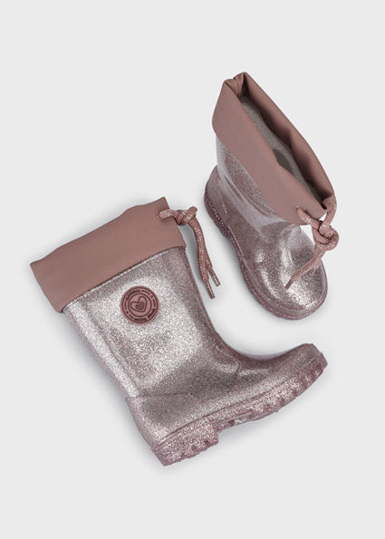 Mayoral Bota agua glitter rosa plata