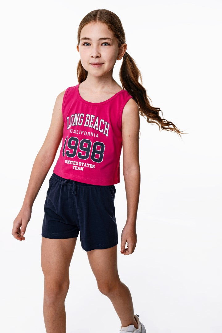 Funky for kids 124-524138-1 clothing set fouchia-blue