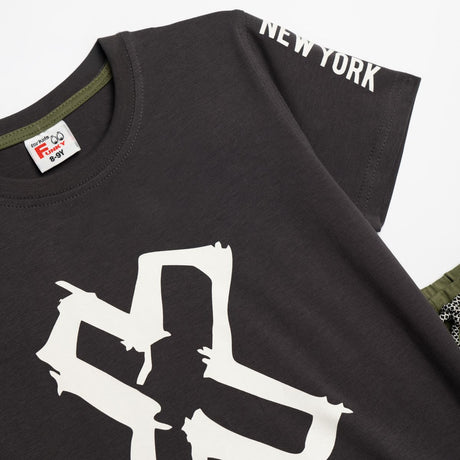 Funky for kids 125-101134-1 boy's set anthracite-khaki