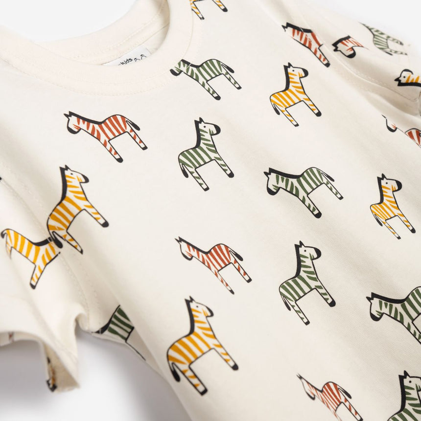 Funky for kids 125-301128-1 boy's set ecru allover-khaki