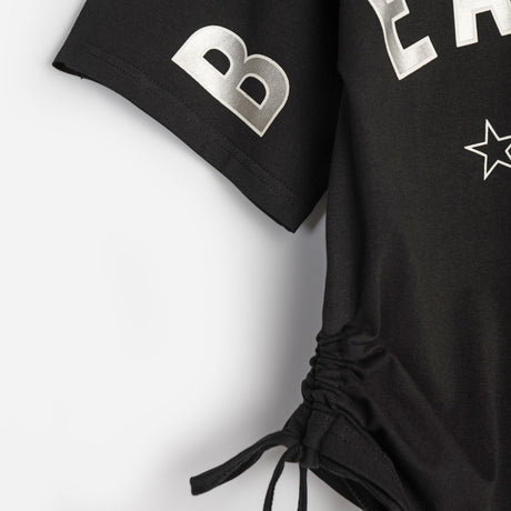 Funky for kids 125-519110-1 girl's set black-grey melange