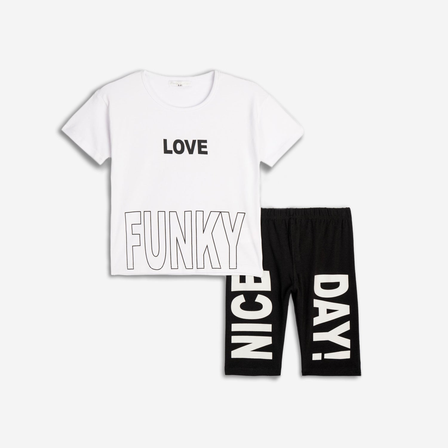 Funky for kids 125-527102-1 girl's set white-black