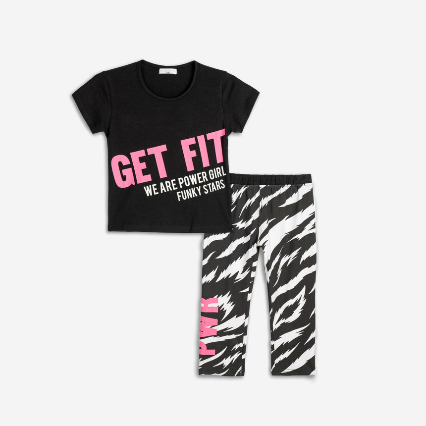 Funky for kids 125-539113-1 girl's set black-white