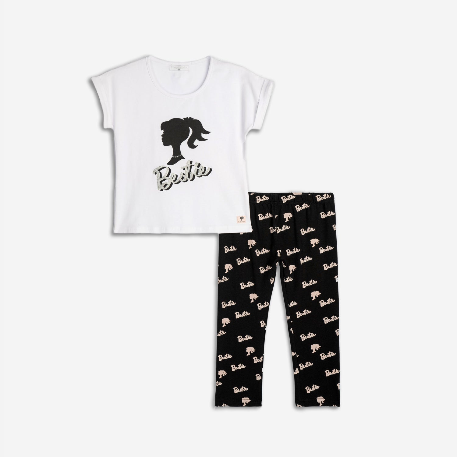 Funky for kids 125-539114-1 girl's set white-black