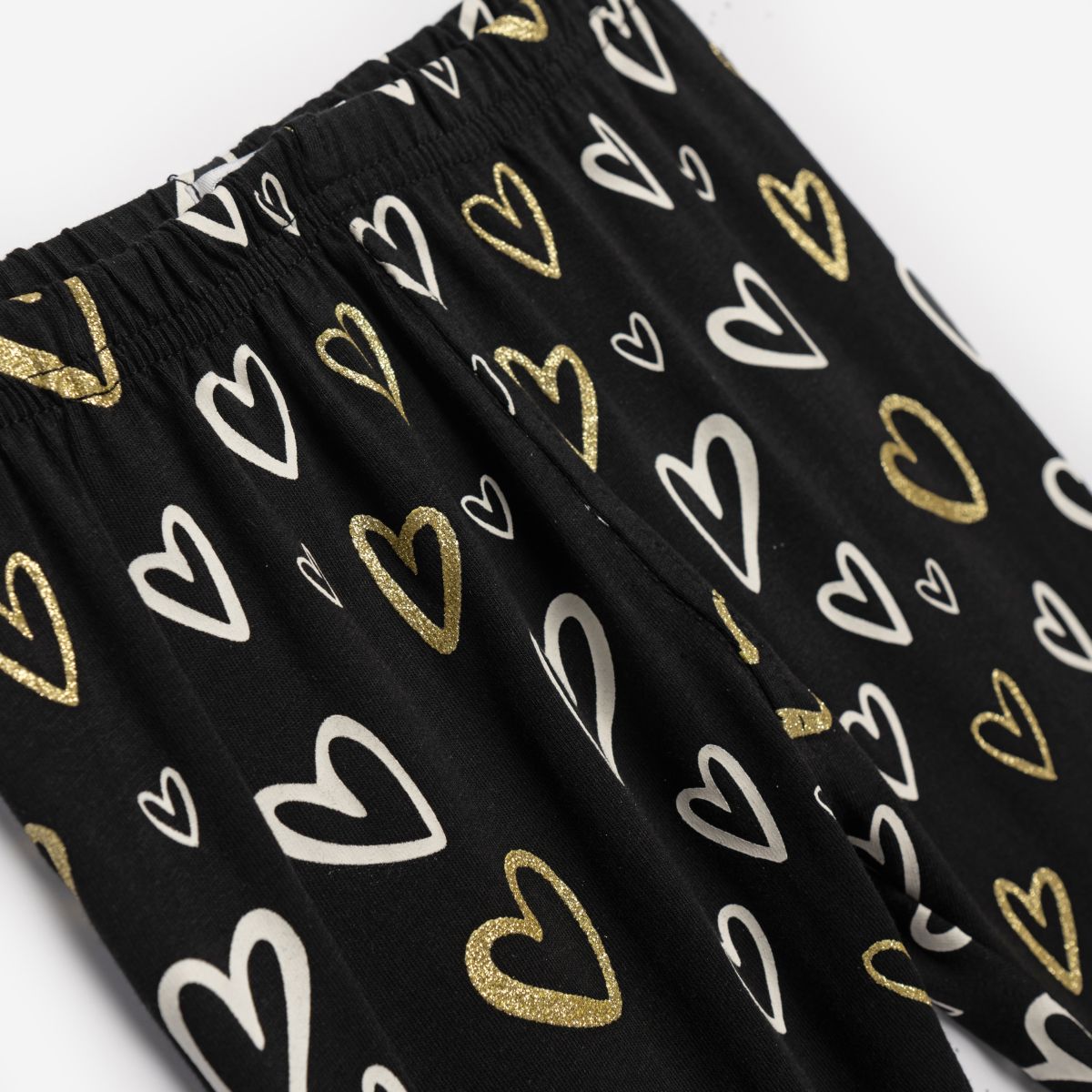 Funky for kids 125-720101-1 girl's set ecru-black allover