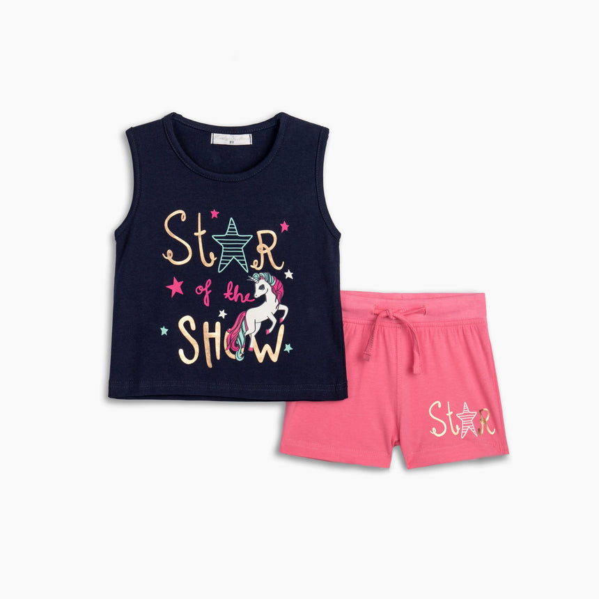 Funky for kids 125-724108-1 σετ κοριτσι blue-barbie pink