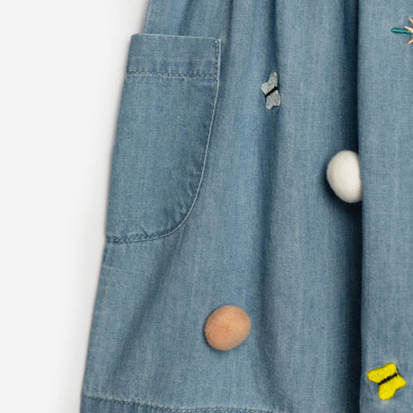 Funky for kids 125-729104-1 φορεμα κοριτσι blue jeans