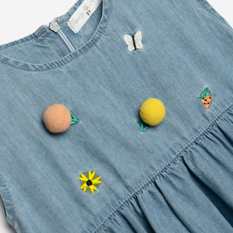 Funky for kids 125-729104-1 φορεμα κοριτσι blue jeans