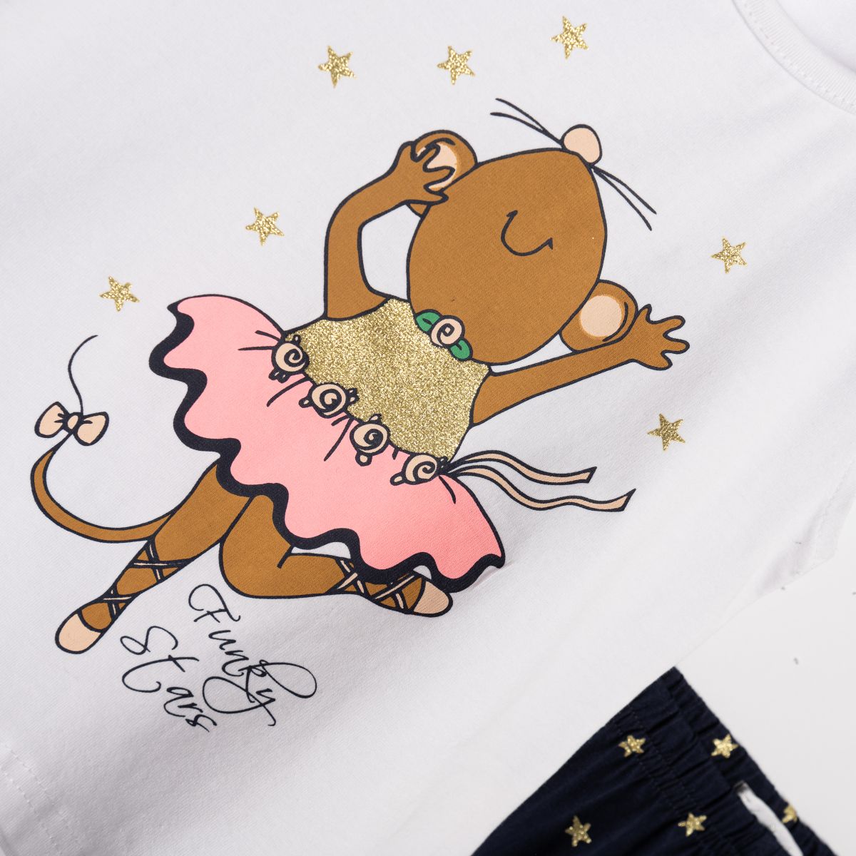 Funky for kids 125-739110-1 girl's set white-blue allover