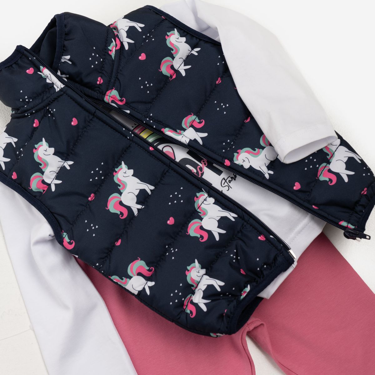 Funky for kids 125-995102-1 σετ κοριτσι blue allover-white barbie pink