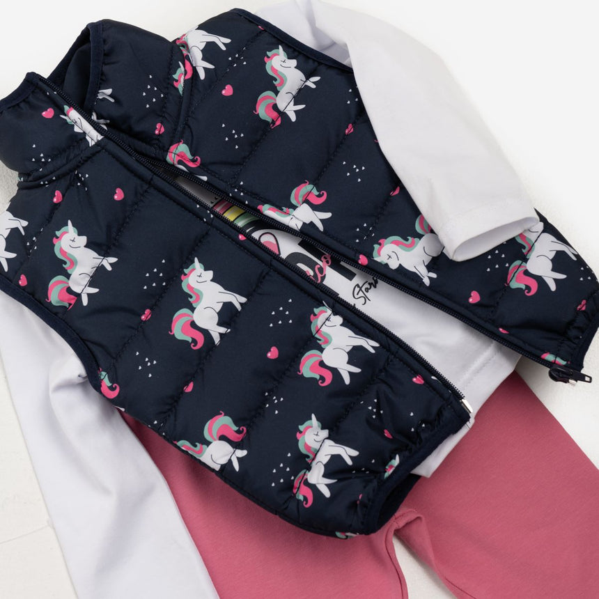 Funky for kids 125-995102-1 σετ κοριτσι blue allover-white barbie pink