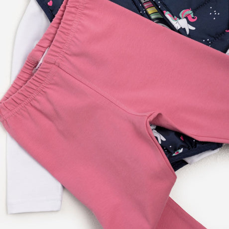 Funky for kids 125-995102-1 girl's set blue allover-white barbie pink