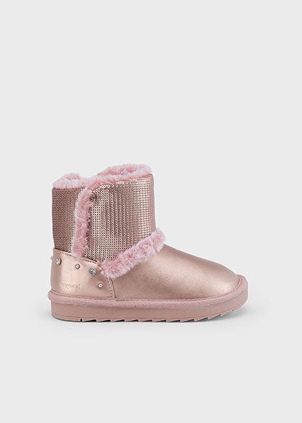 Mayoral Μποτακια Γουνινα 44.487 Australiana Forro Pelo 87-Oro Rosa
