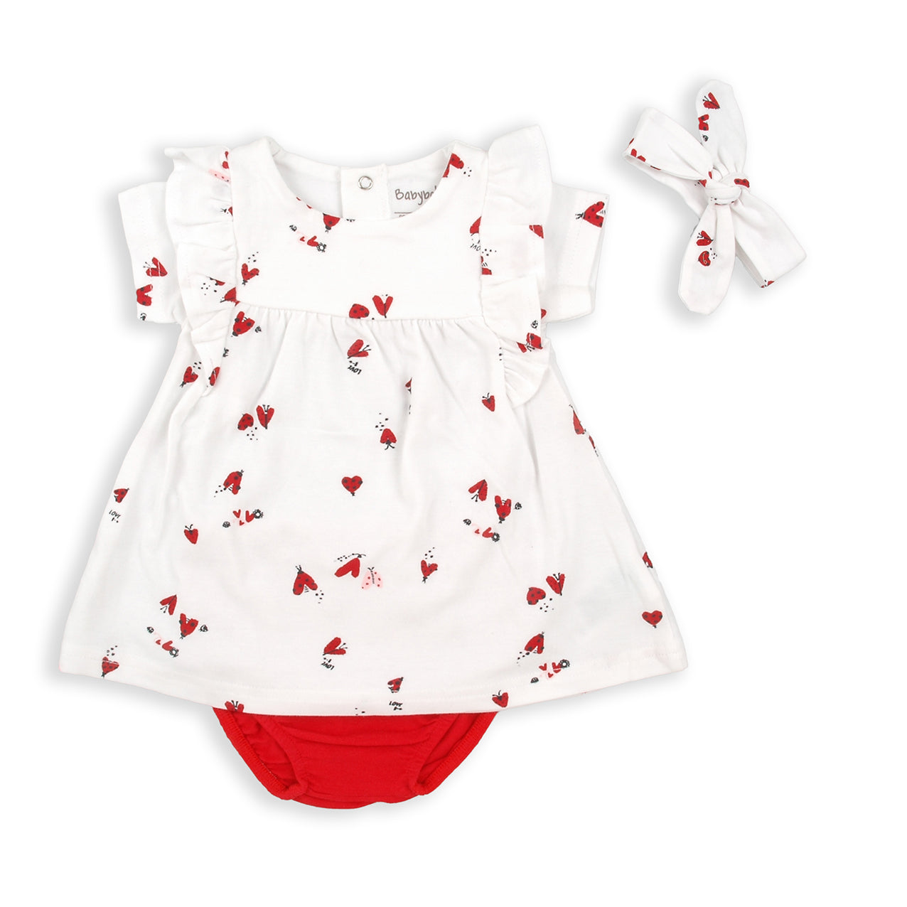 Babybol 150082 girl's dress red