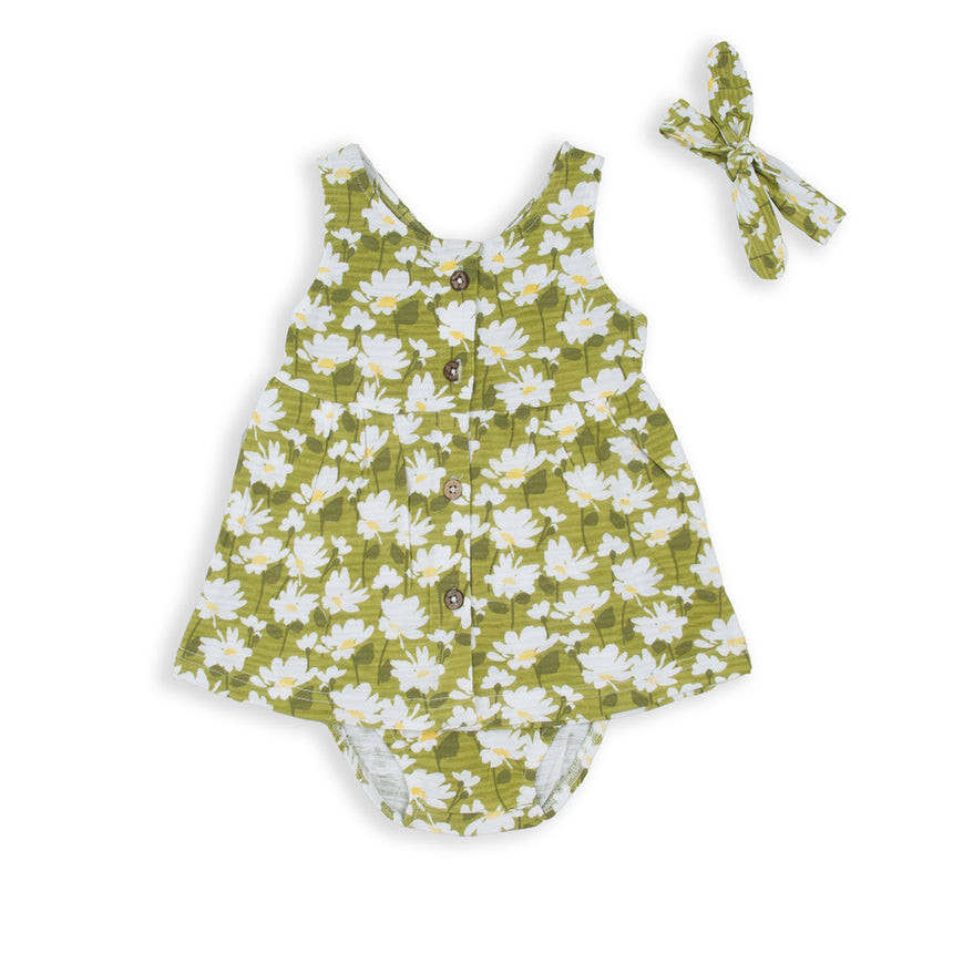 Babybol 151022 dress with ribbon for girl oliva