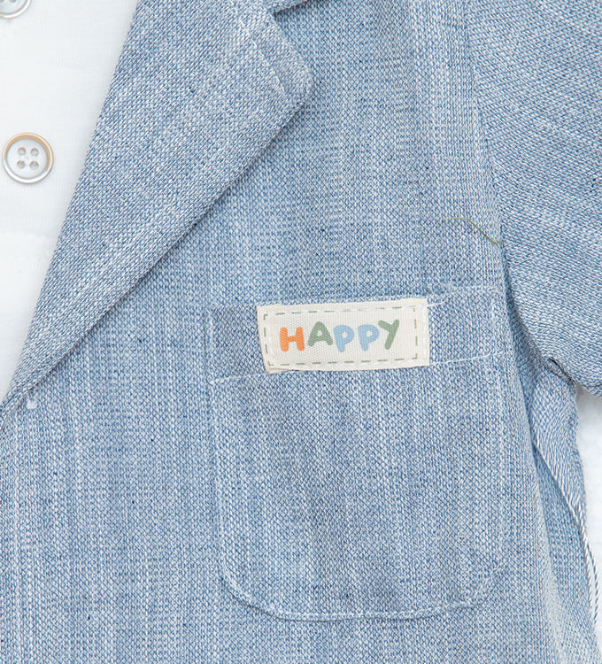 Restart for Kids Παιδικό Σετ 3 Τεμαχίων Πουκάμισο, Μπλούζα & Βερμούδα για Αγόρι 26-11220