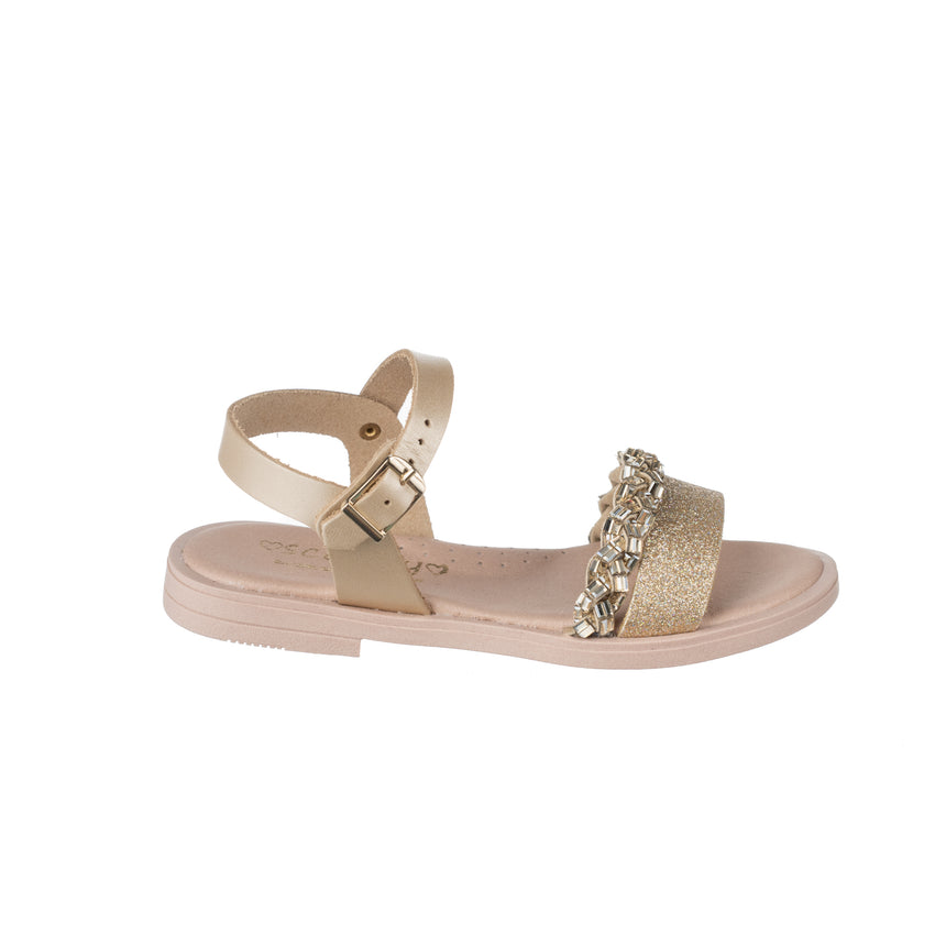 Bonito πεδιλο baby κοριτσι χρυσο περλα ΑΚ26-577Α