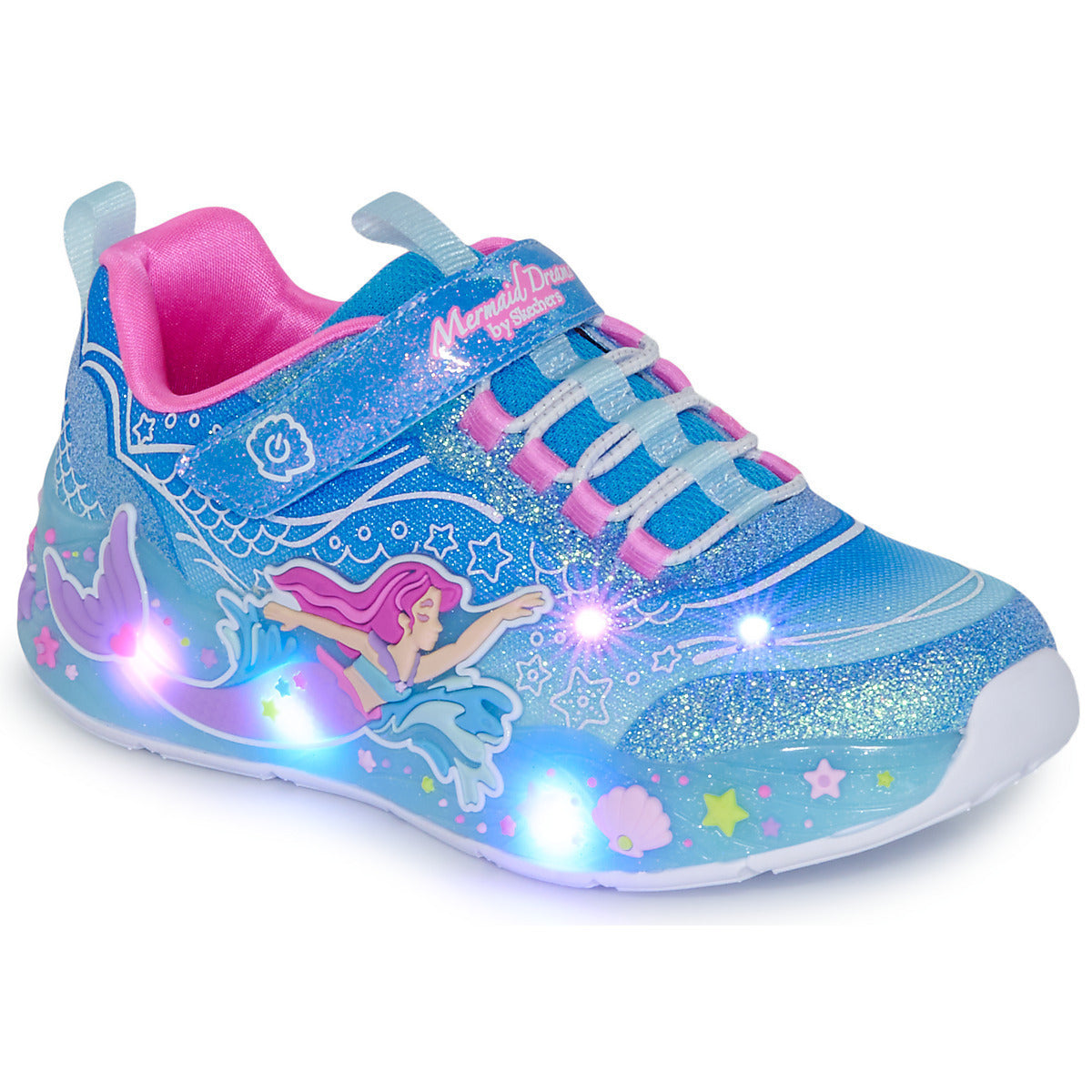 SKECHERS 303060L/BLMT sneakers με φώτακια blue/multi