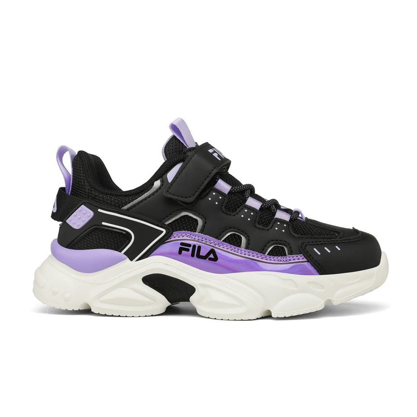Fila Memory Spinel 3 V Waterproof Kids' Running Shoes with Scratches Black Mauve 7yf33002-080