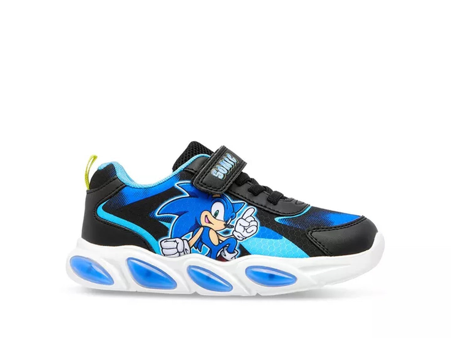 SONIC THE HEDGEHOG MARVEL DISNEY SC001039 Παιδικά Sneakers με Σκρατς & Φωτάκια Μαύρα