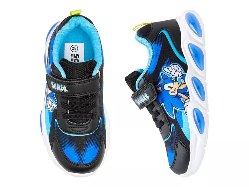 SONIC THE HEDGEHOG MARVEL DISNEY SC001039 Παιδικά Sneakers με Σκρατς & Φωτάκια Μαύρα