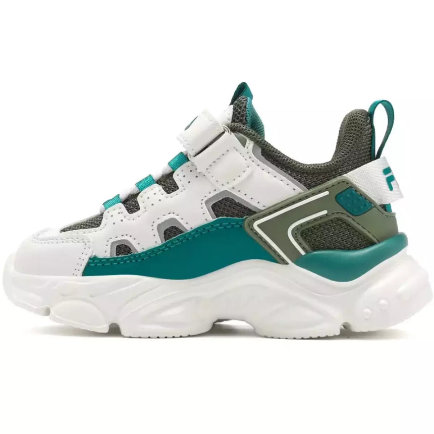 Fila Memory Spinel 3 V Παιδικά Sneakers Ανατομικά με Σκρατς Λευκά 7yf33002-656