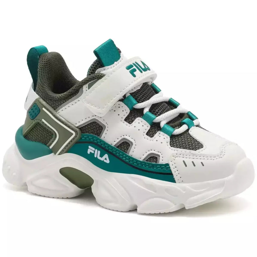 Fila Memory Spinel 3 V Παιδικά Sneakers Ανατομικά με Σκρατς Λευκά 7yf33002-656