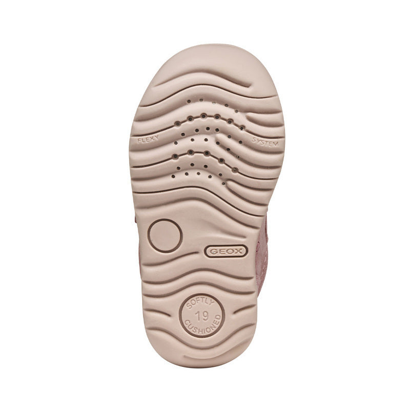 GEOX B164PA00721C8011 Δερμάτινα Παιδικά Μποτάκια με Σκρατς Ροζ