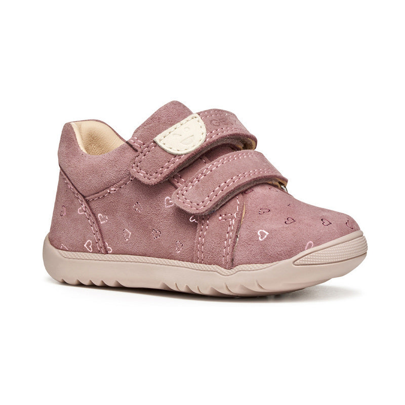 GEOX B164PA00721C8011 Δερμάτινα Παιδικά Μποτάκια με Σκρατς Ροζ