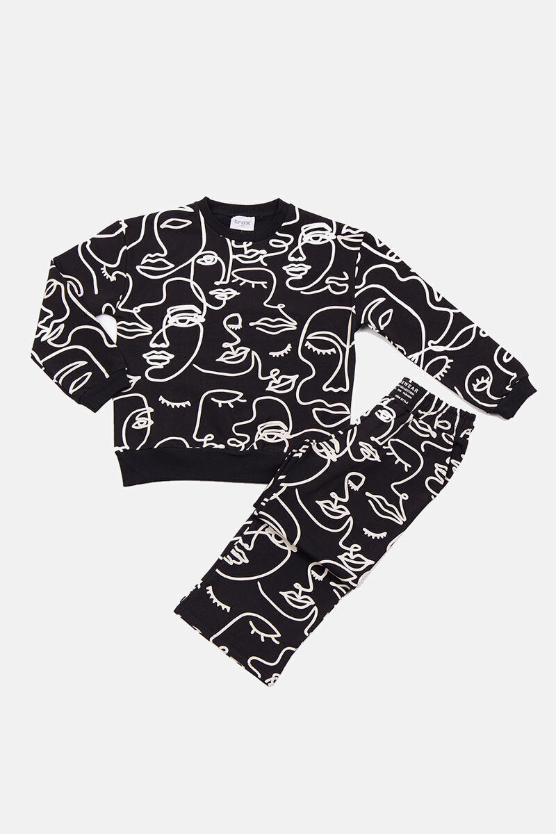 TRAX 48634 Παιδικό Σετ Φόρμας Μαύρο 2τμχ