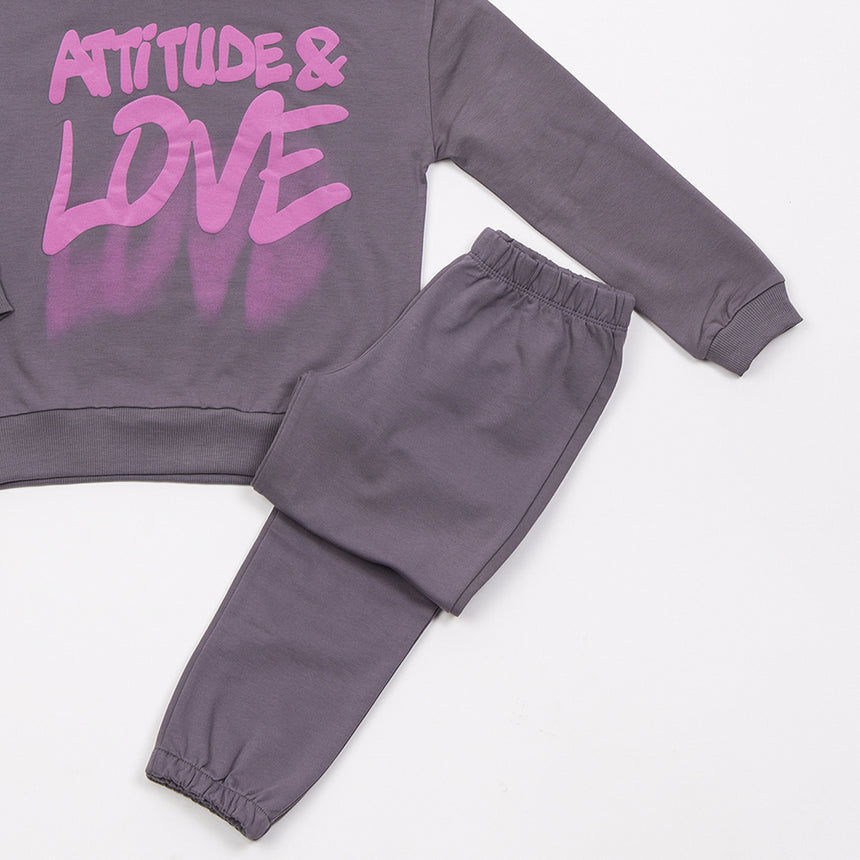 TRAX 48636 Παιδικό Σετ Φόρμας Ανθρακί 2τμχ