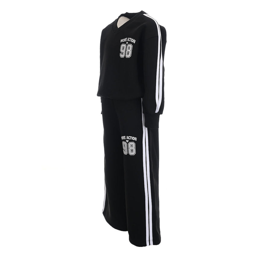 DOMER 4683 Παιδικό Σετ Φόρμας Μαύρο 2τμχ