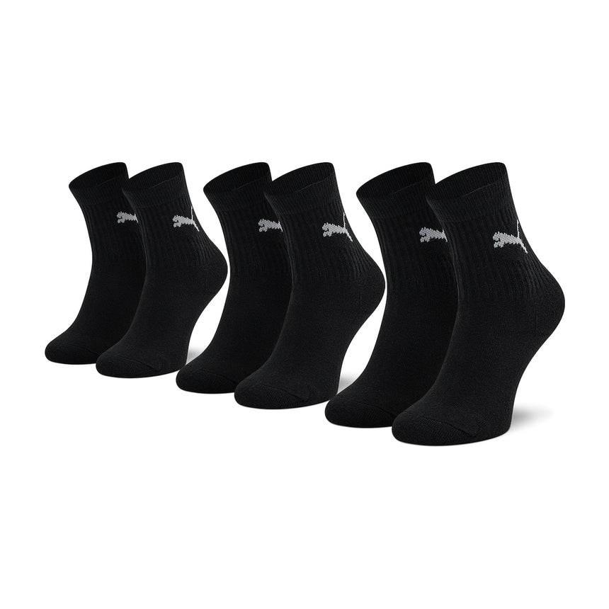 Puma Αθλητικές Παιδικές Κάλτσες Μακριές Μαύρες 3 Ζευγάρια