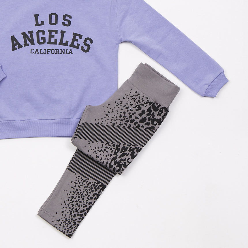 TRAX 48621 Παιδικό Σετ με Κολάν Χειμερινό 2τμχ Λιλά