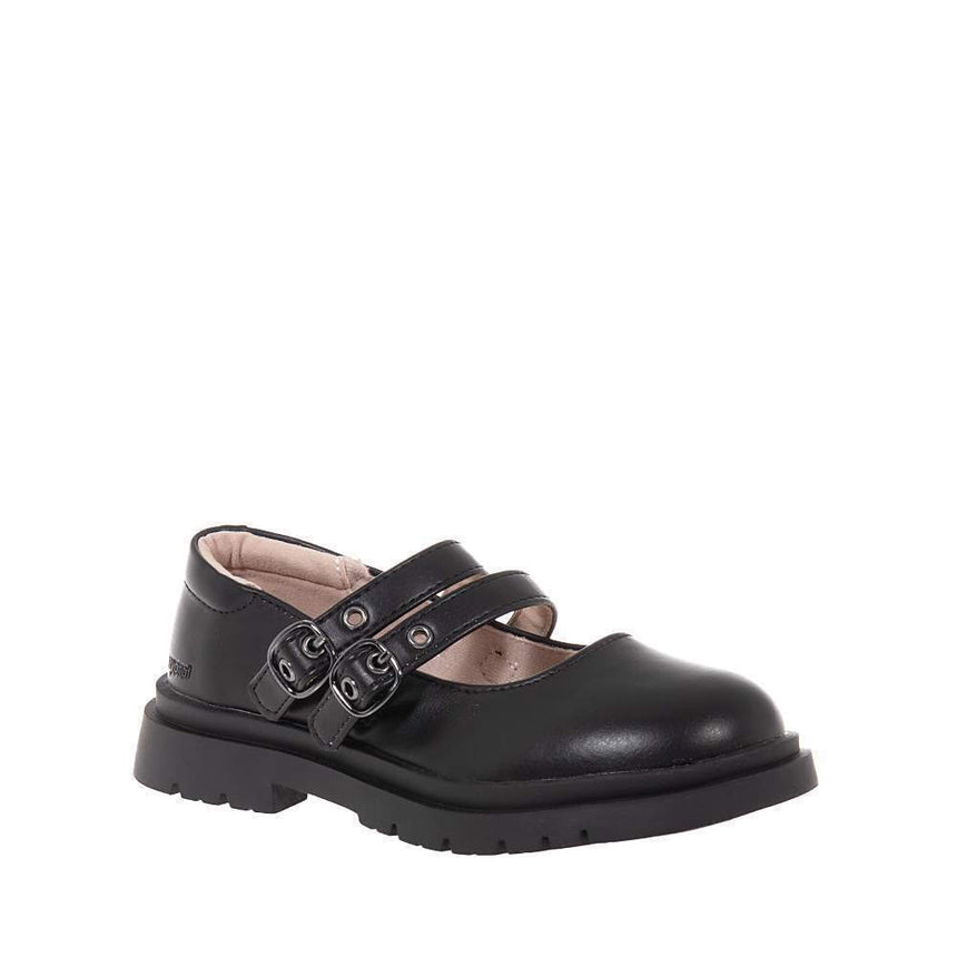Mayoral 15-44556-026 Παιδικές Μπαλαρίνες με Ρυθμιζόμενο Μεταλλικό Κούμπωμα από Συνθετικό Δέρμα Μαύρες