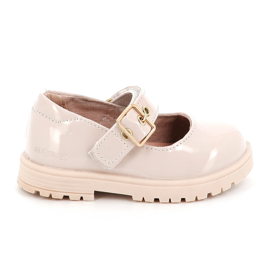 MAYORAL 42563-040 Παιδικές Μπαλαρίνες με Σκρατς Δερμάτινες Εκρού