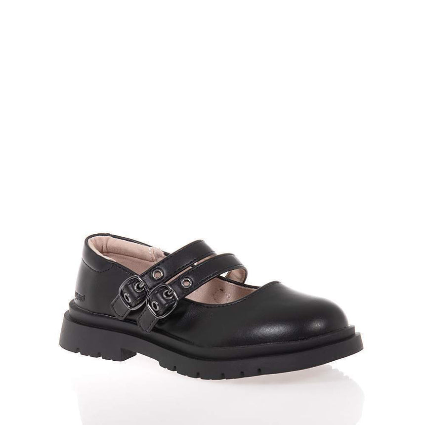 Mayoral 15-44556-026 Παιδικές Μπαλαρίνες με Ρυθμιζόμενο Μεταλλικό Κούμπωμα από Συνθετικό Δέρμα Μαύρες