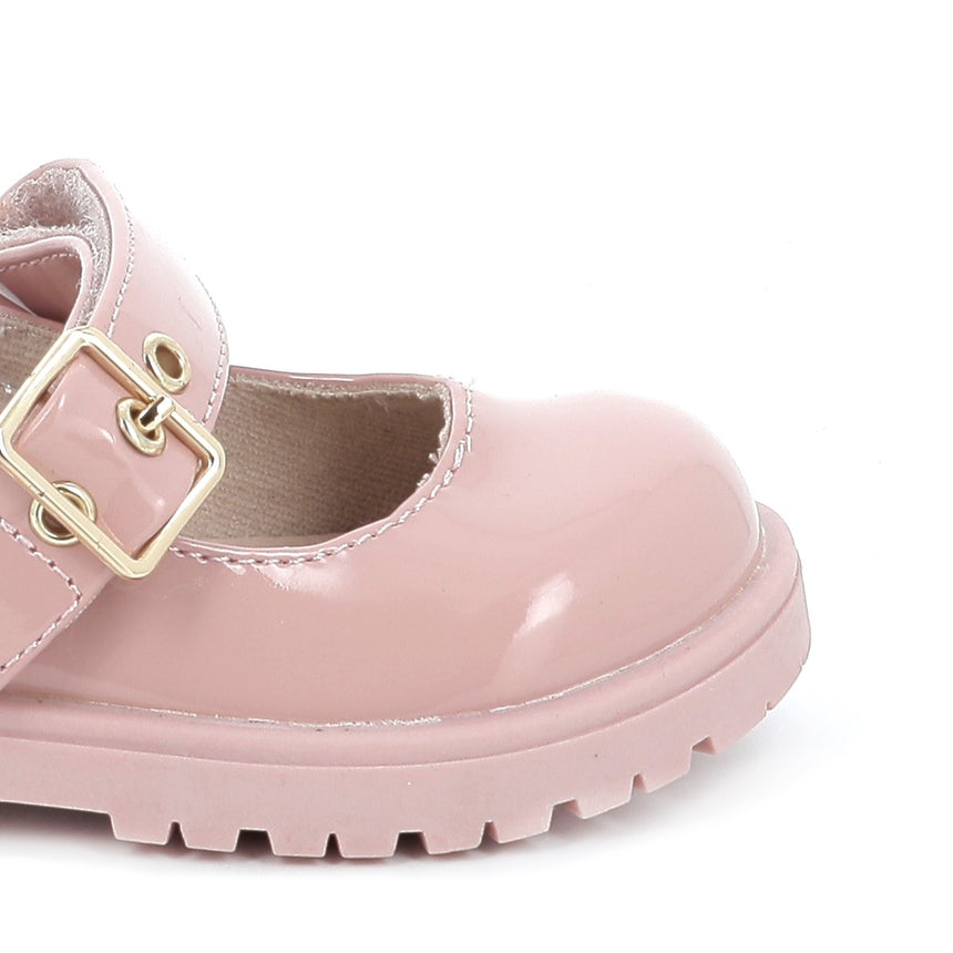 MAYORAL 42563-041 Παιδικές Μπαλαρίνες με Σκρατς Δερμάτινες ροζ