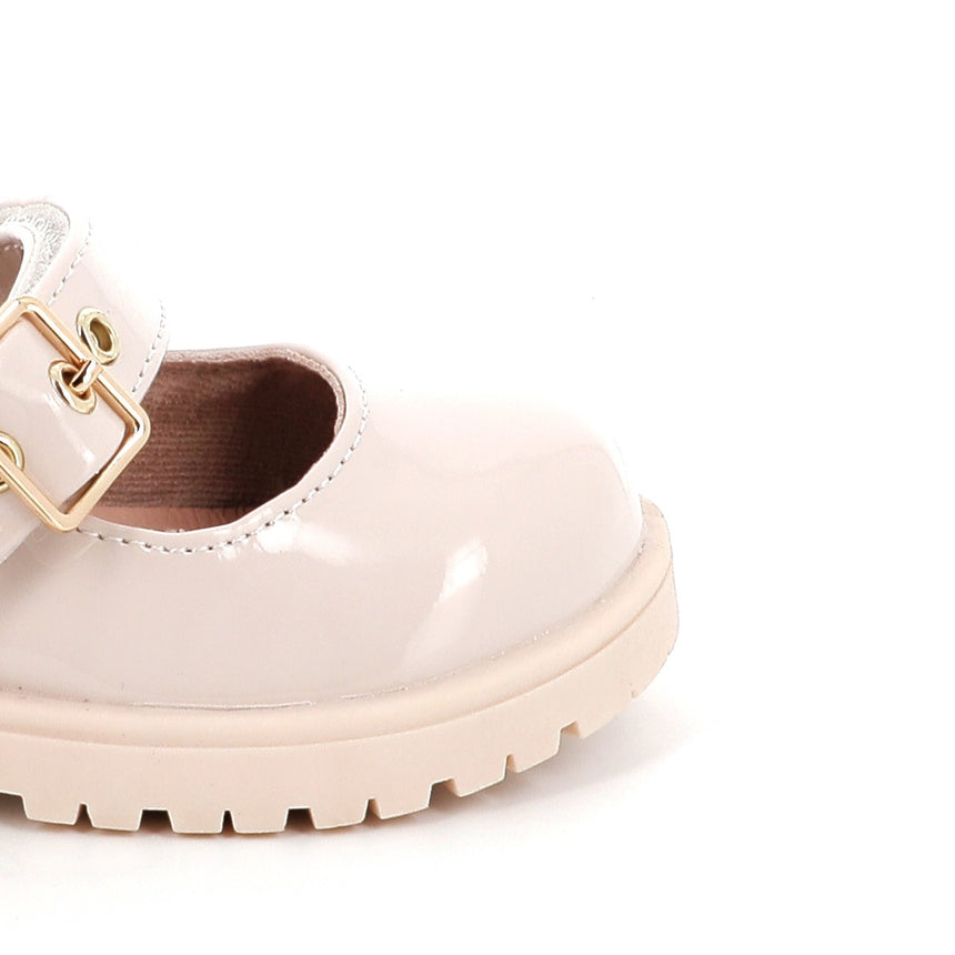 MAYORAL 42563-040 Παιδικές Μπαλαρίνες με Σκρατς Δερμάτινες Εκρού