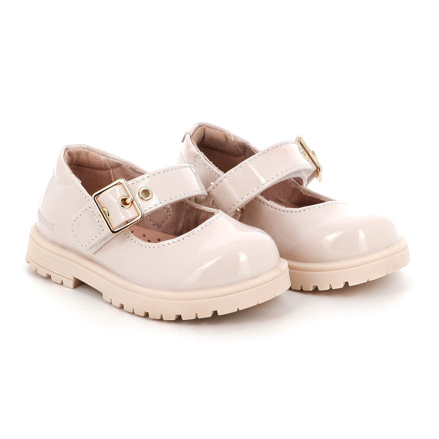 MAYORAL 42563-040 Παιδικές Μπαλαρίνες με Σκρατς Δερμάτινες Εκρού