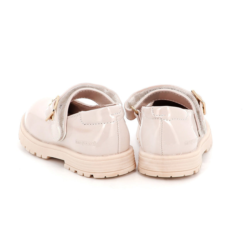MAYORAL 42563-040 Παιδικές Μπαλαρίνες με Σκρατς Δερμάτινες Εκρού