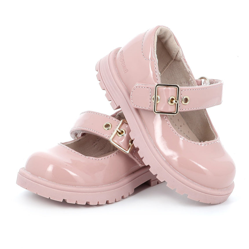 MAYORAL 42563-041 Παιδικές Μπαλαρίνες με Σκρατς Δερμάτινες ροζ