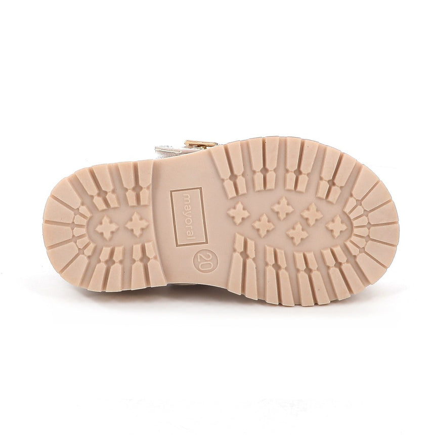 MAYORAL 42563-040 Παιδικές Μπαλαρίνες με Σκρατς Δερμάτινες Εκρού