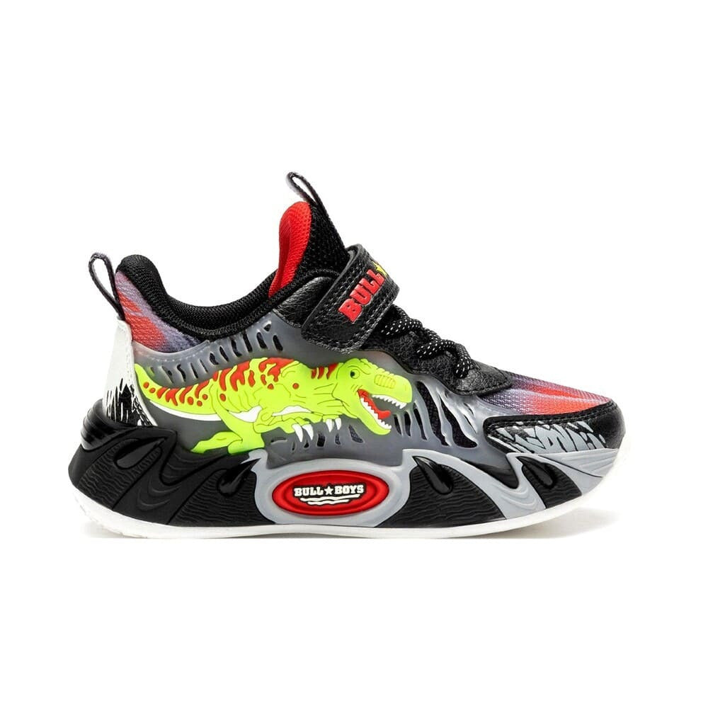 BULL BOYS DNAL5150 Παιδικά Sneakers με Σκρατς & Φωτάκια Μαύρα