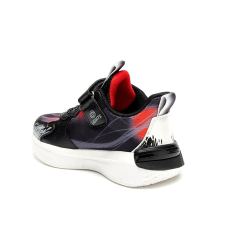 BULL BOYS DNAL5150 Παιδικά Sneakers με Σκρατς & Φωτάκια Μαύρα