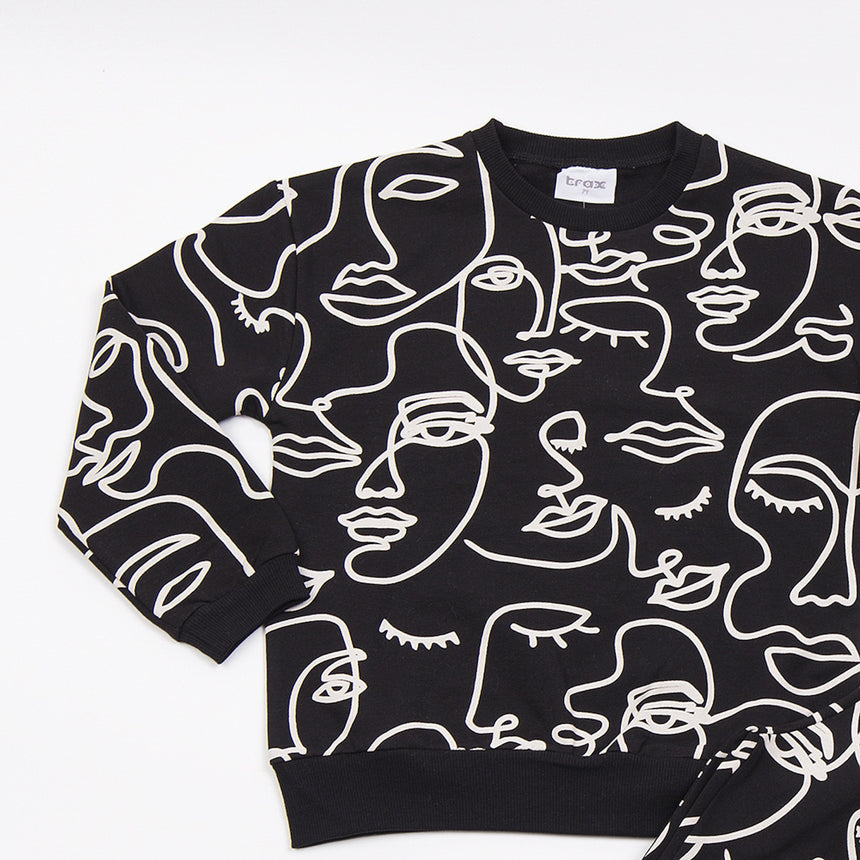 TRAX 48634 Παιδικό Σετ Φόρμας Μαύρο 2τμχ